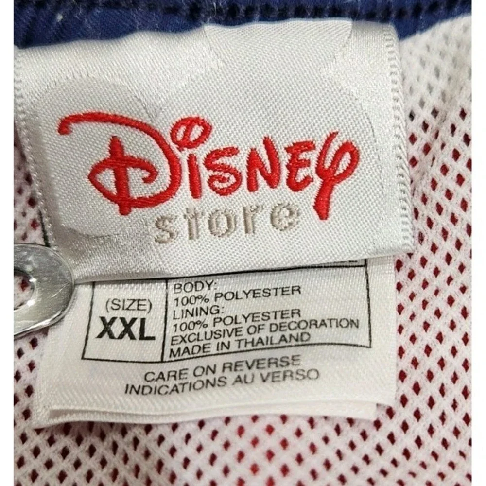 Disney Store Swim Shorts Mens XXL Mickey Surf Trunks Board Shorts Red Drawstring